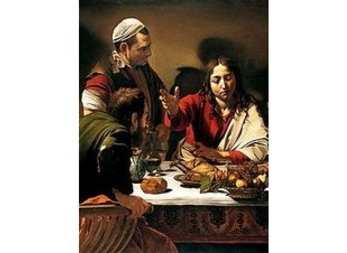 Gesu risorto a Emmaus - Caravaggio